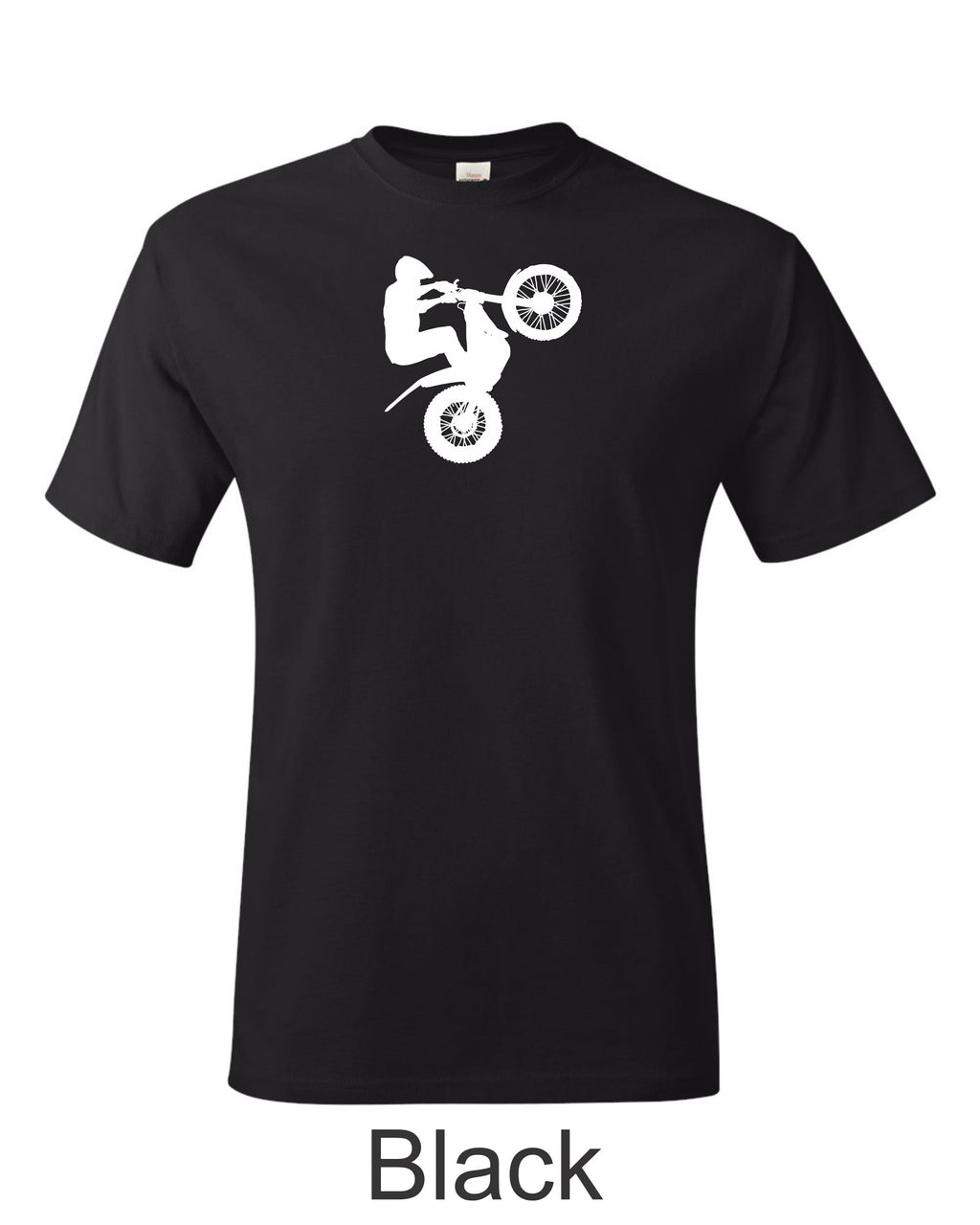 Trials Rider drawing printed on mens shirt.  Gift for Trials Bike rider