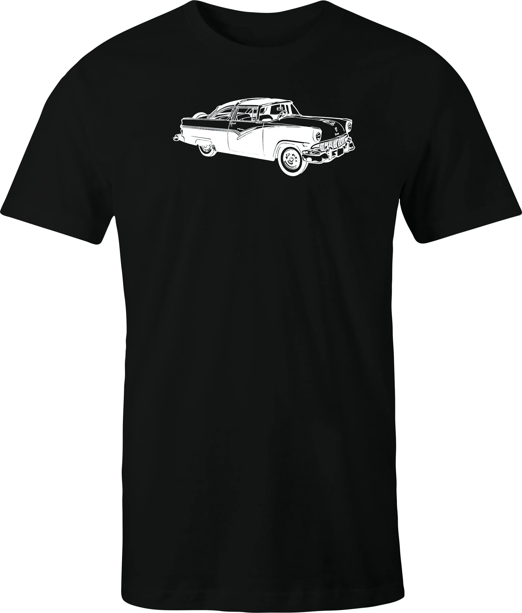 Vintage 55 Ford Victoria Printed Men's  shirt.  Classic 50's Ford. Free Shipping