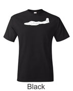 Cessna A37 Dragonfly drawing printed on men's shirt. Free Shipping.