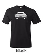 60"s Plymouth drawing printed on mens shirt. Gift of MOPAR guy. Free shipping.