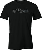 VW Notchback Type 3 drawing Printed on Men's shirt.  Free Shipping.