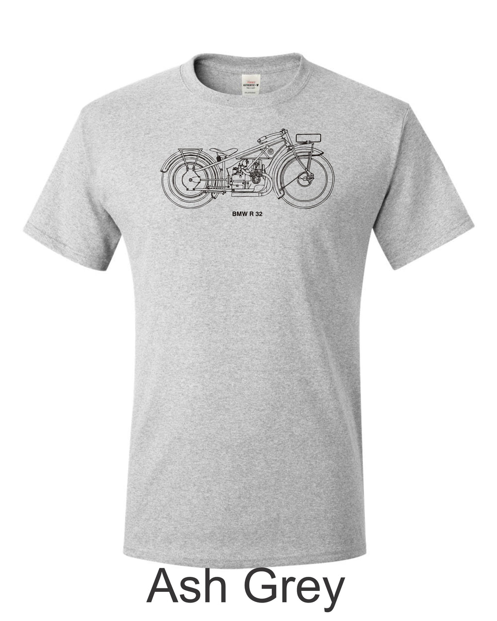 BMW R 32 Drawing printed on mens shirt.  Great gift for the BMW fan.