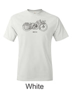 BMW R 32 Drawing printed on mens shirt.  Great gift for the BMW fan.