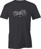 BMW R 32 line Drawing printed on men's T shirt
