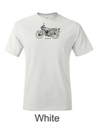Honda CB 350 print on men's shirt. Great gift for the Honda motorcycle fan.