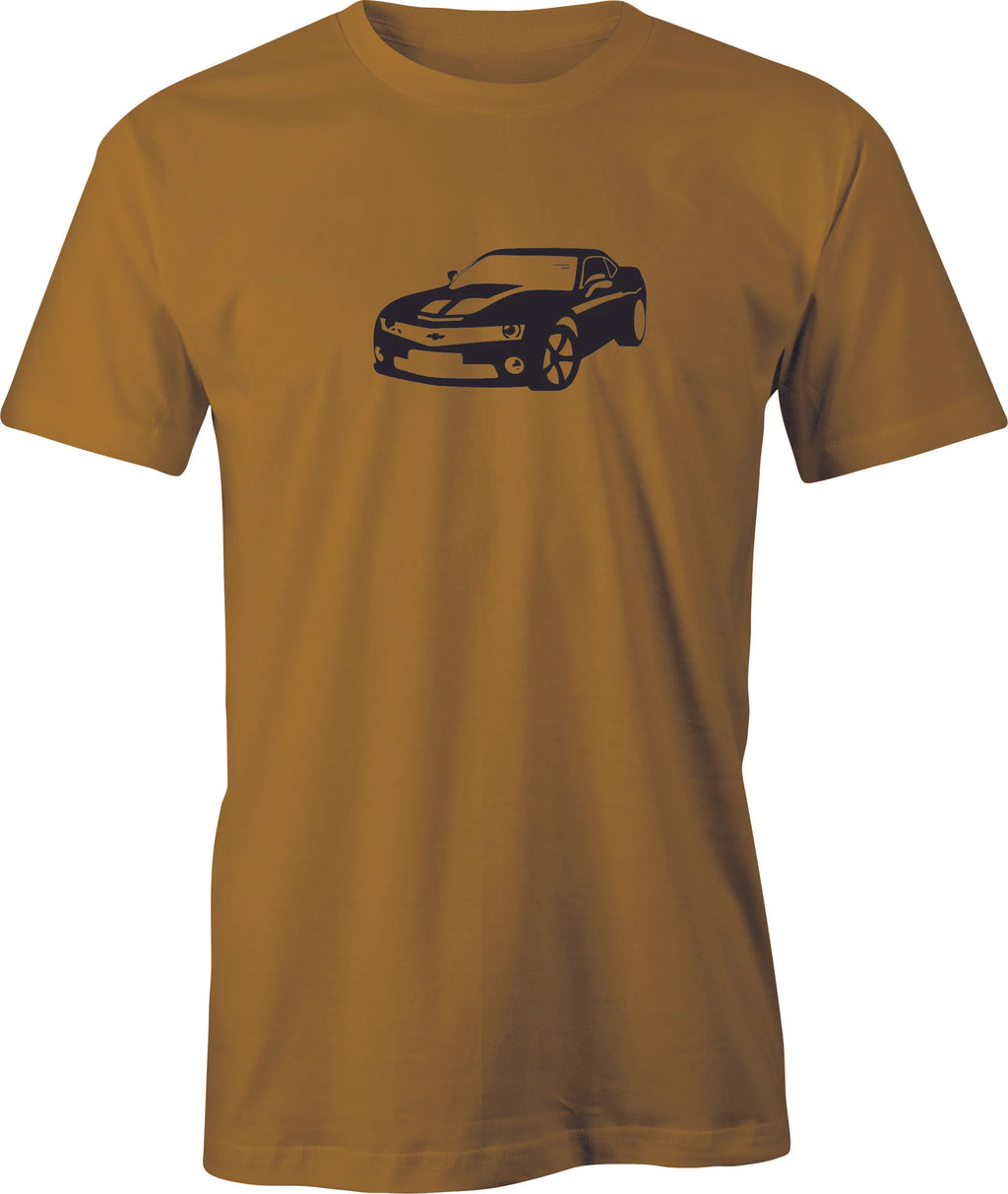 Late Model Camero Drawing printed on Men's T shirt. Free Shipping.
