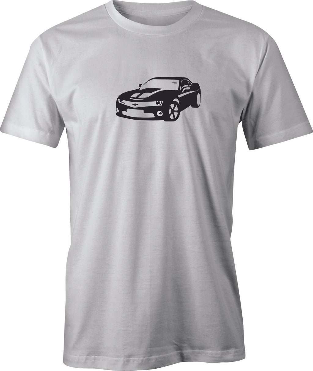 Late Model Camero Drawing printed on Men's T shirt. Free Shipping.