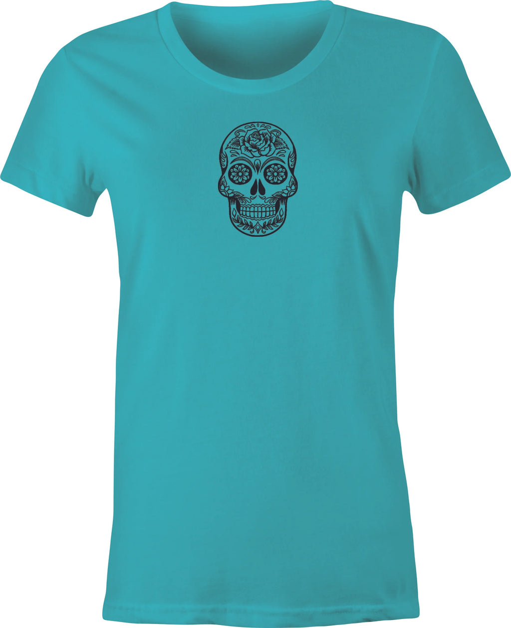 Sugar Skull #1 Mexican Folk Art printed on Women's T shirt