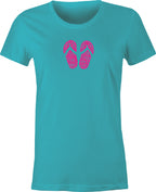 Flip Flop Sandal Surf Art printed on T shirt