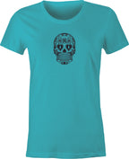 Sugar Skull #3 Mexican Folk Art printed on T shirt