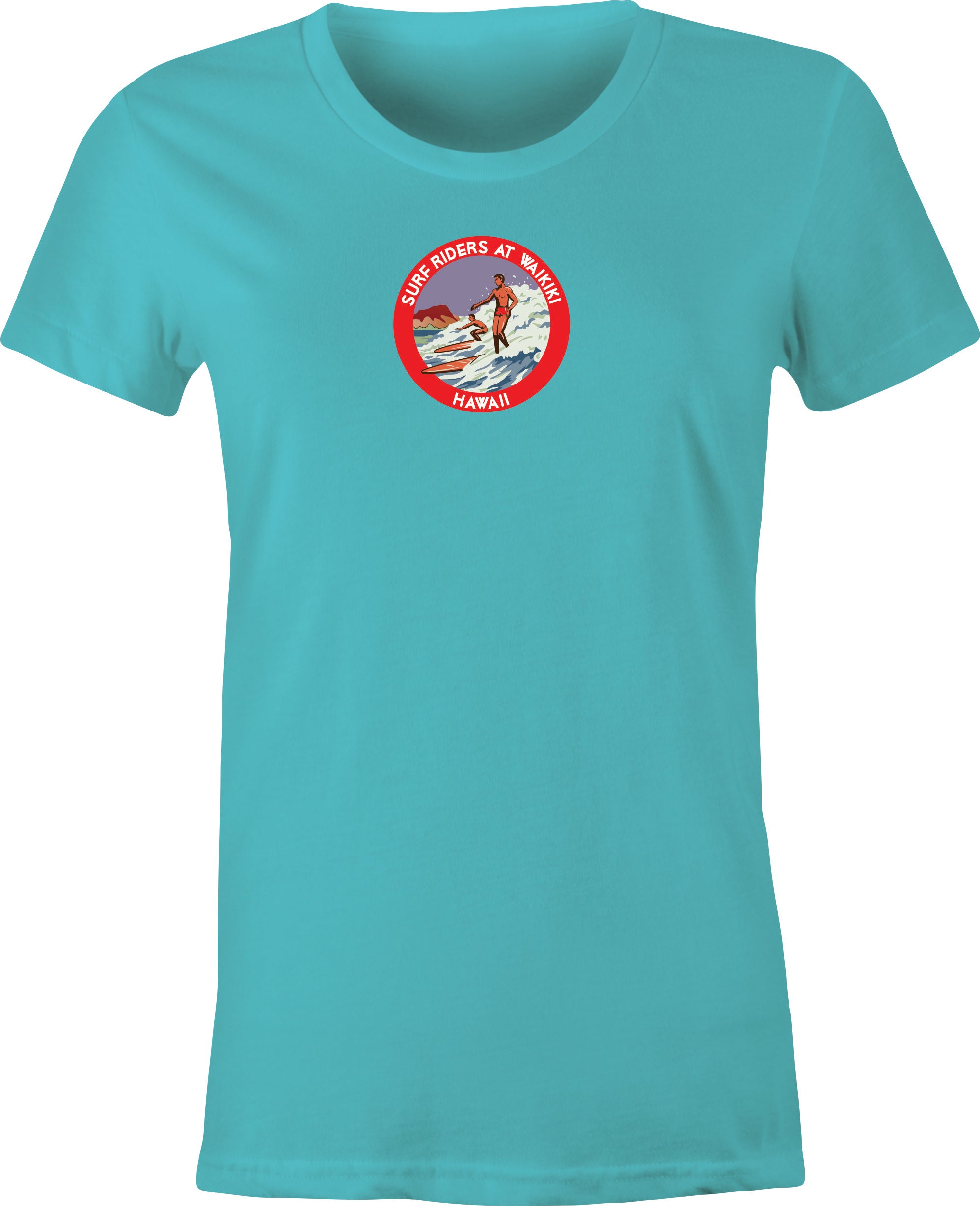 Vintage Waikiki Surf Rider Logo printed on T shirt