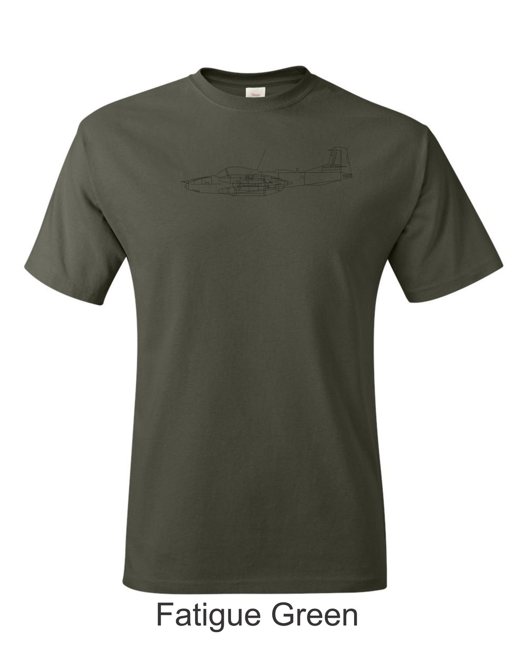Cessna A37 Dragonfly drawing printed on men's shirt. Free Shipping.
