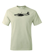 A-37 Dragonfly Jet printed on Men's shirt.  Free shipping.