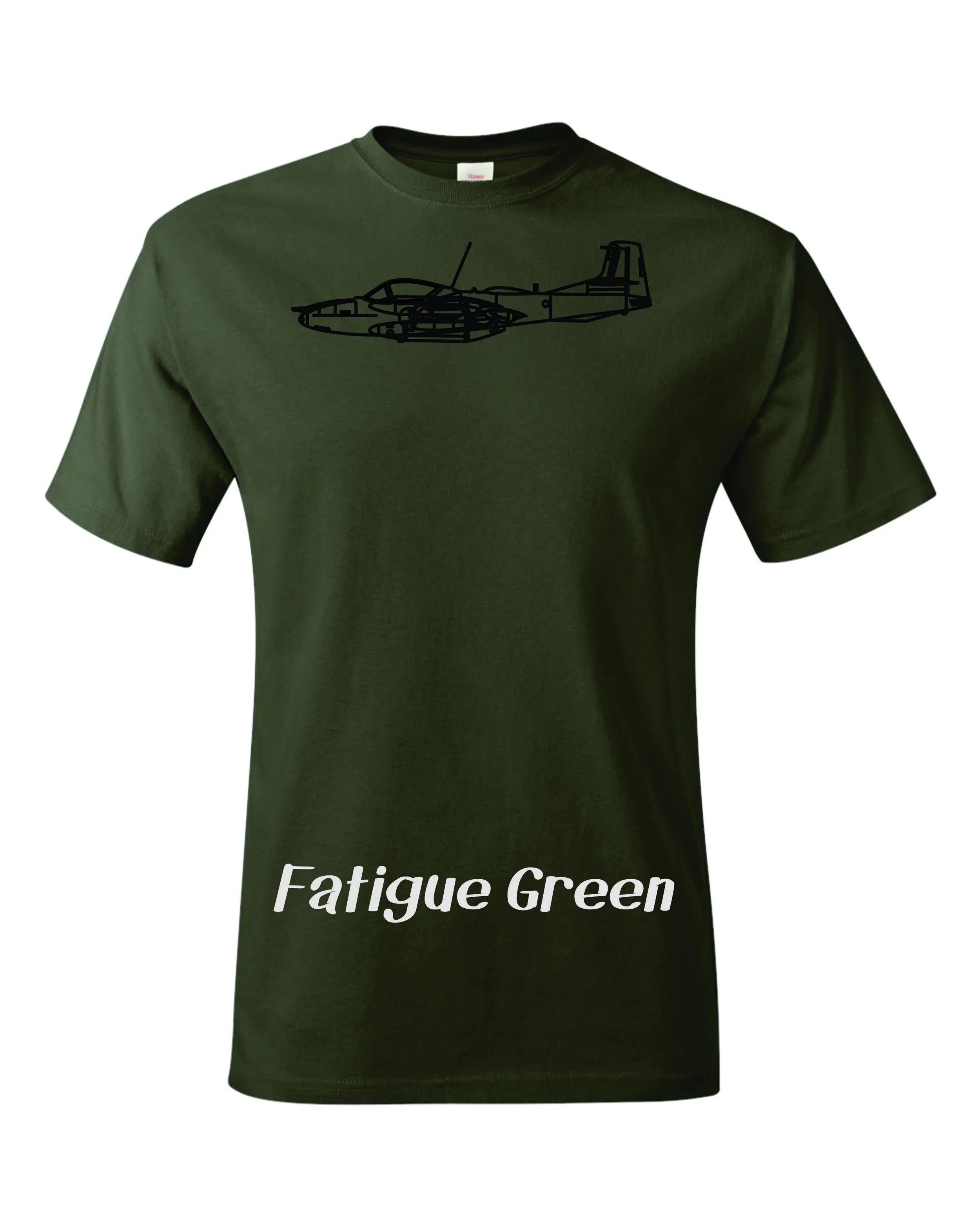 A-37 Dragonfly Jet printed on Men's shirt.  Free shipping.