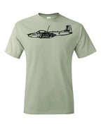 A-37 Dragonfly Jet printed on Men's shirt.  Free shipping.