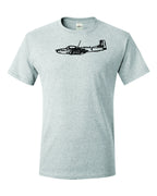 A-37 Dragonfly Jet printed on Men's shirt.  Free shipping.