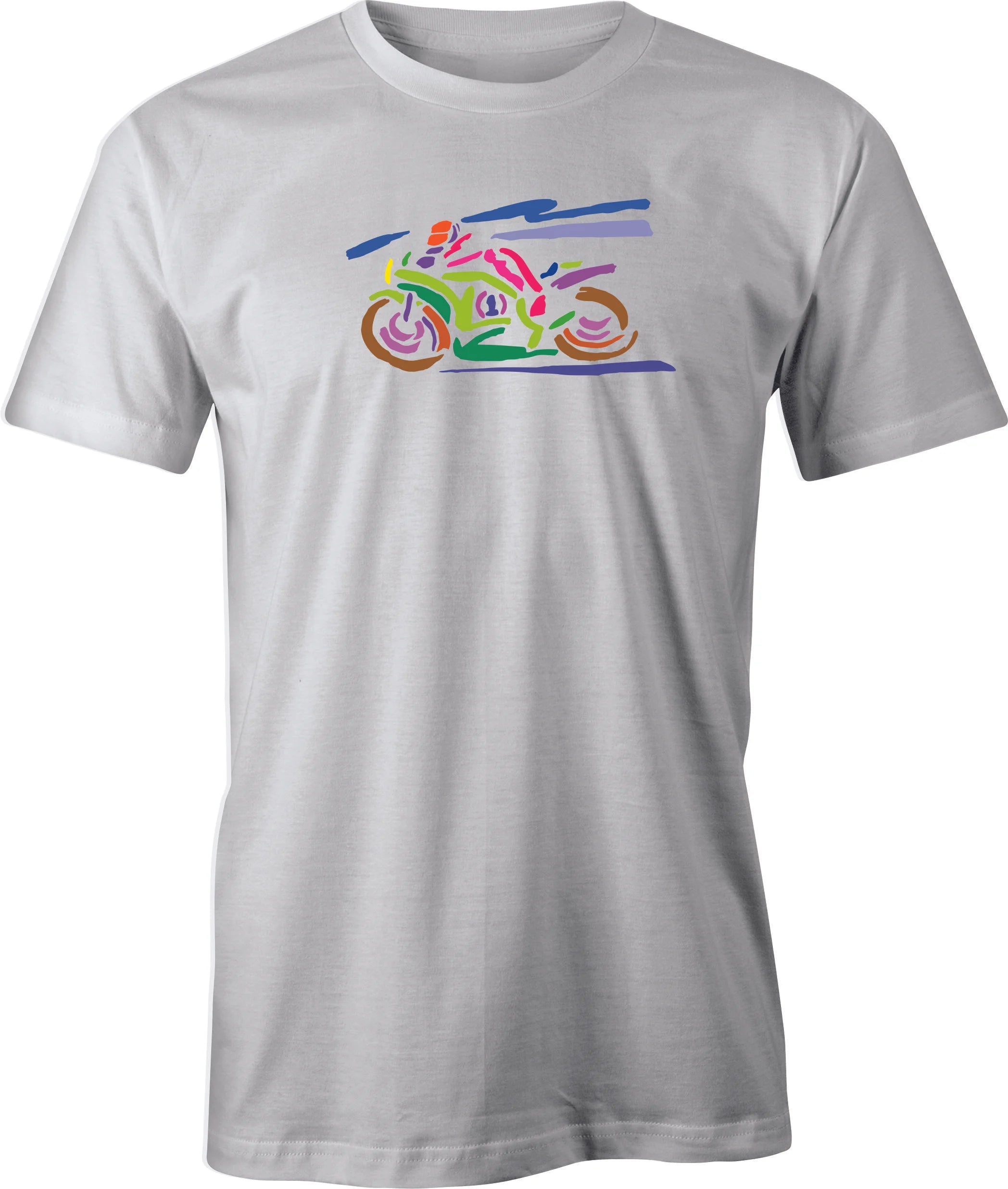Track Day Color Drawing printed on Men's T shirt