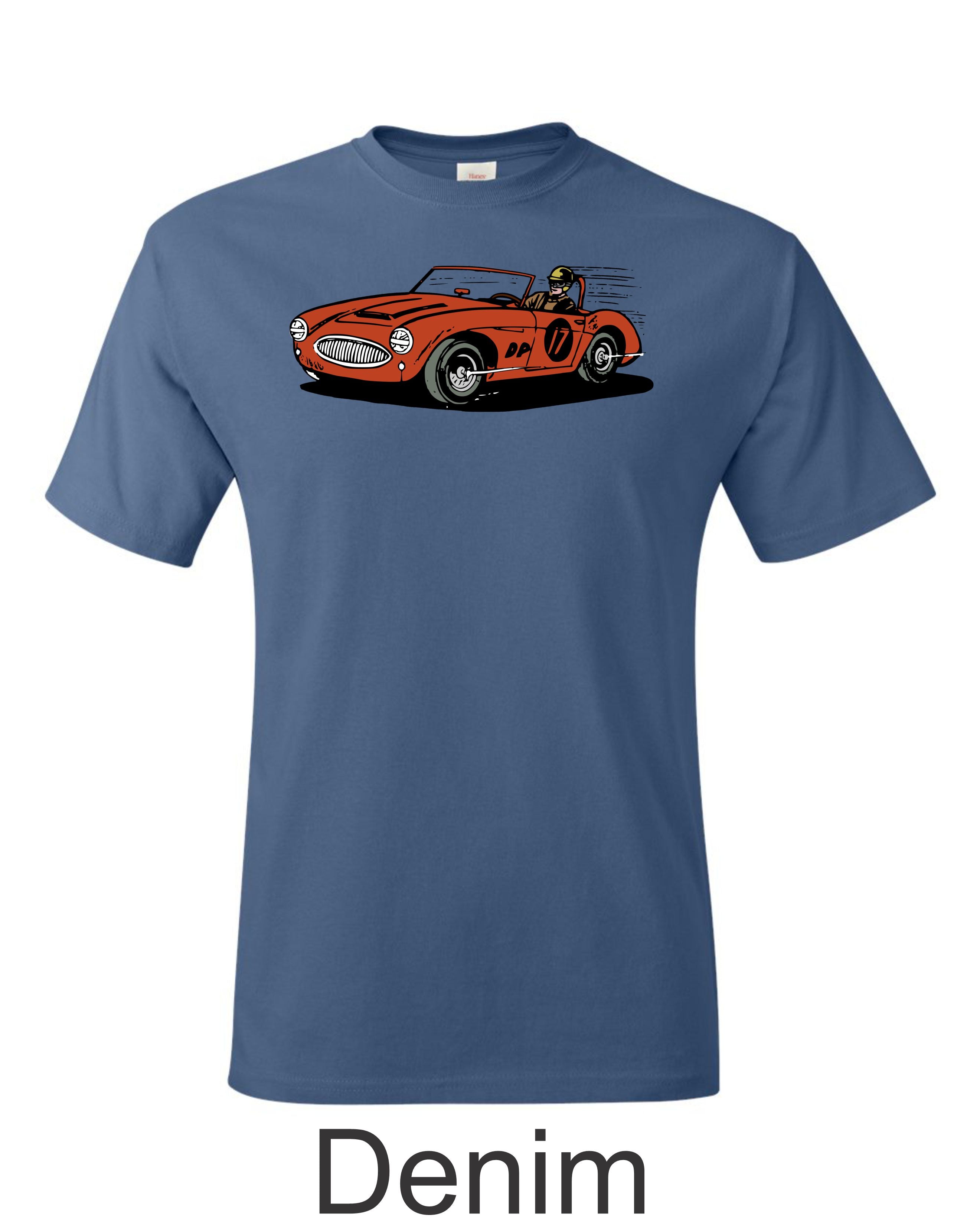 Austin Healey Racer T-Shirt, Vintage British Sports Car Fan Gift