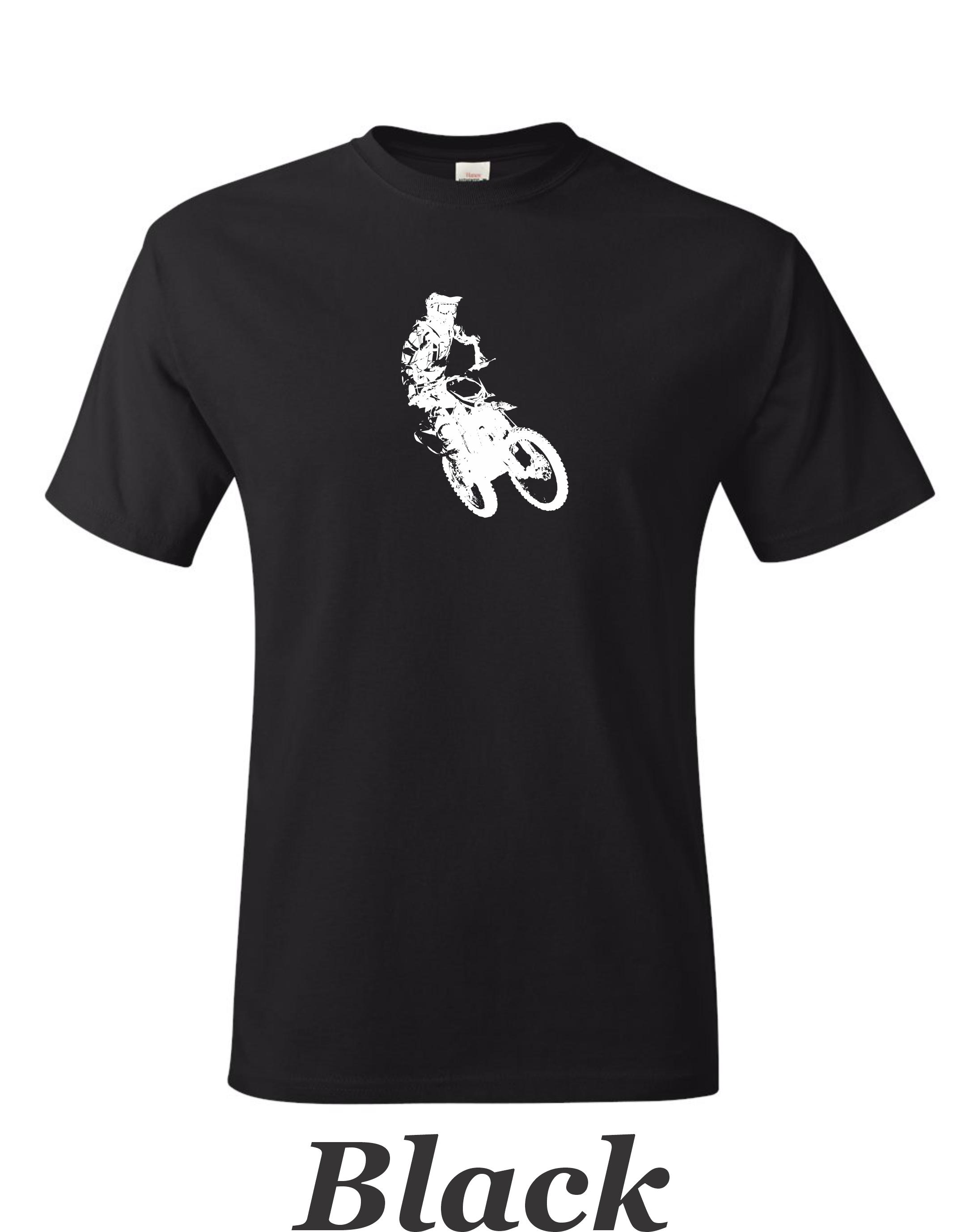 Motocross Desert racer printed on mens shirt. Great gift for the dirt bike rider.