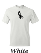 Motocross Desert racer printed on mens shirt. Great gift for the dirt bike rider.