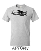 Early Grumman Biplane fighter drawing printed on men's shirt. Free Shipping