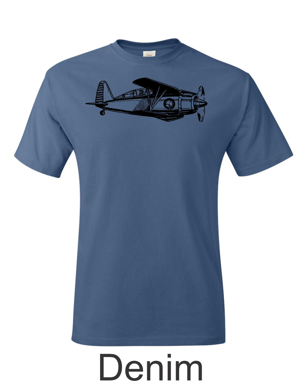 Early Grumman Biplane fighter drawing printed on men's shirt. Free Shipping