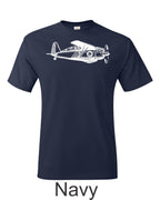 Early Grumman Biplane fighter drawing printed on men's shirt. Free Shipping