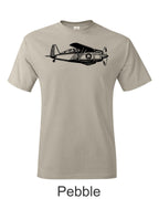 Early Grumman Biplane fighter drawing printed on men's shirt. Free Shipping