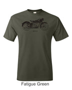 BMW R 50 motorcycle Drawing printed on mens shirt. Great gift for the motorcycle Guy.