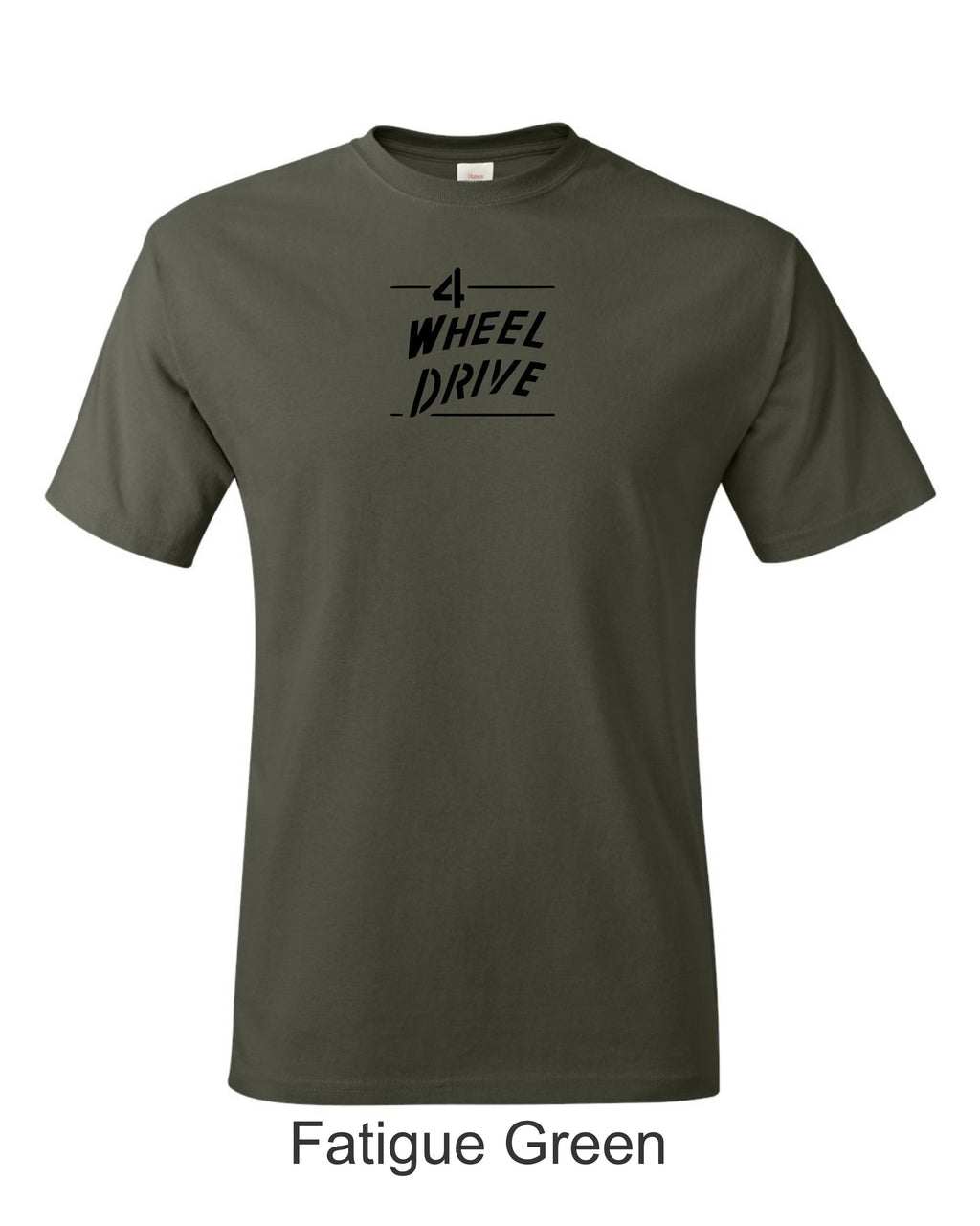 Jeep 70's 4 Wheel drive Emblem printed on mens shirt.