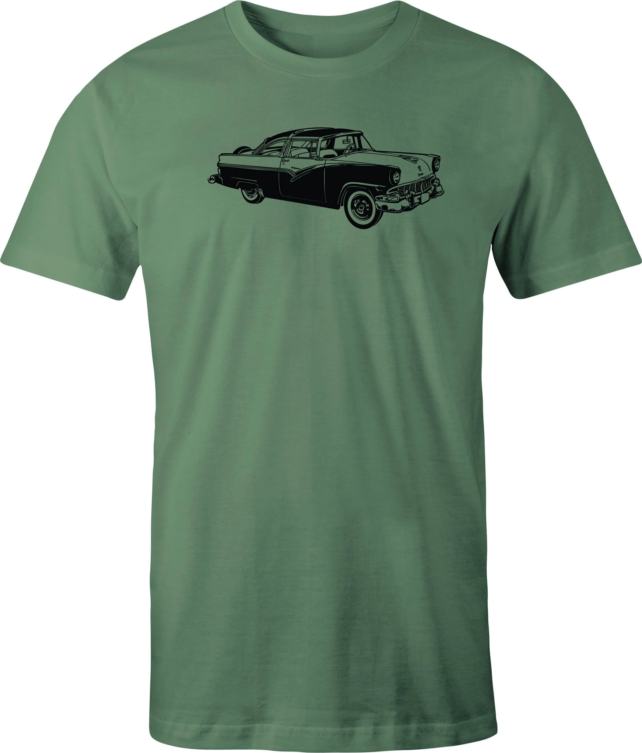 Vintage 55 Ford Victoria Printed Men's  shirt.  Classic 50's Ford. Free Shipping