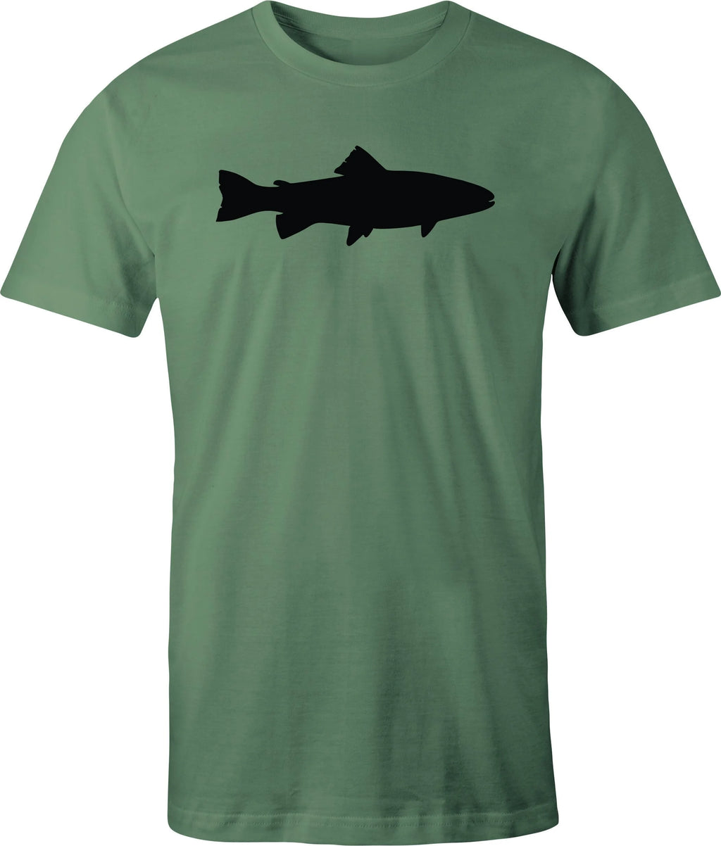 Trout drawing printed on Men's T shirt