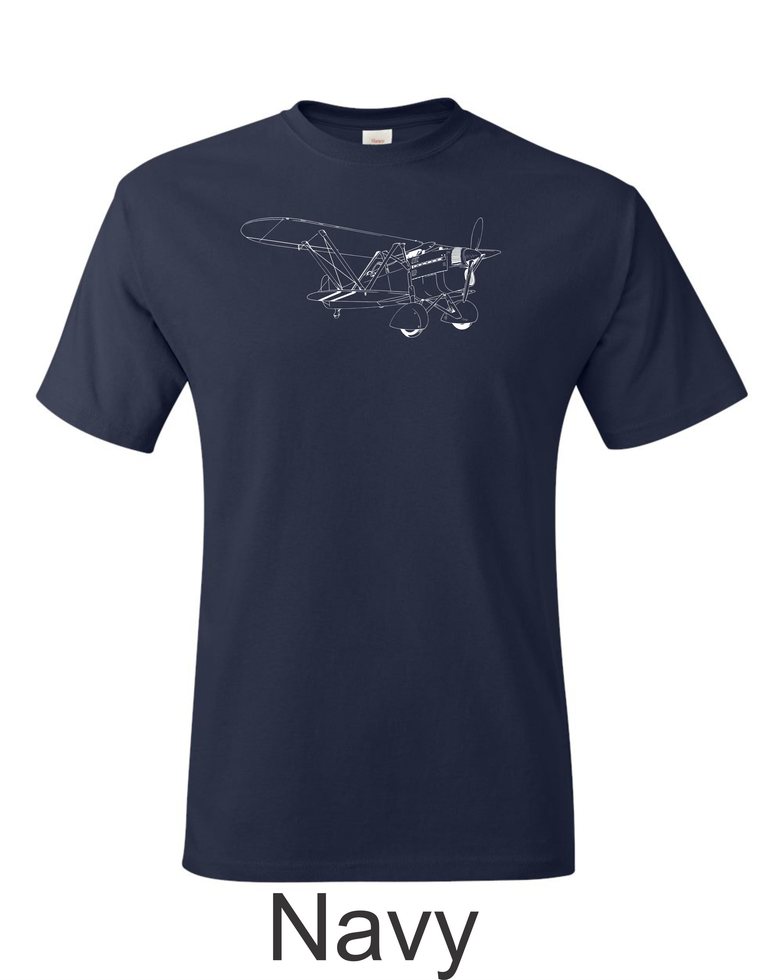 Fiat Cr.32 Biplane fighter. 1930's Italian fighter drawing printed on men's shirt. Free Shipping.