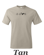 Motocross Free style heartbeat drawing on mens shirt. Gift for motocross guy.