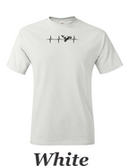 Motocross Free style heartbeat drawing on mens shirt. Gift for motocross guy.