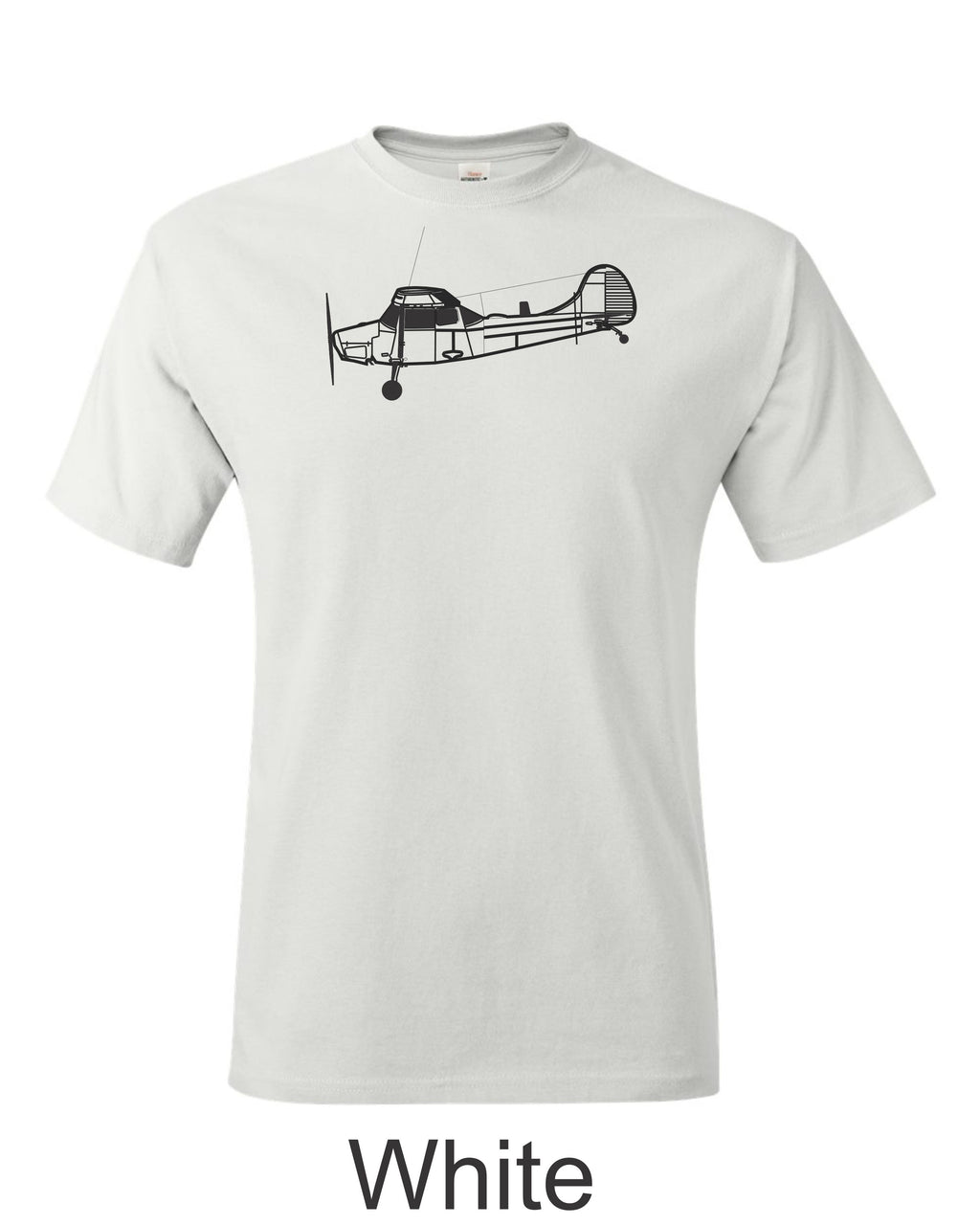 Cessna L 19 / O-1 Bird dog drawing printed on men's shirt. Free Shipping.