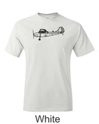 Cessna L 19 / O-1 Bird dog drawing printed on men's shirt. Free Shipping.
