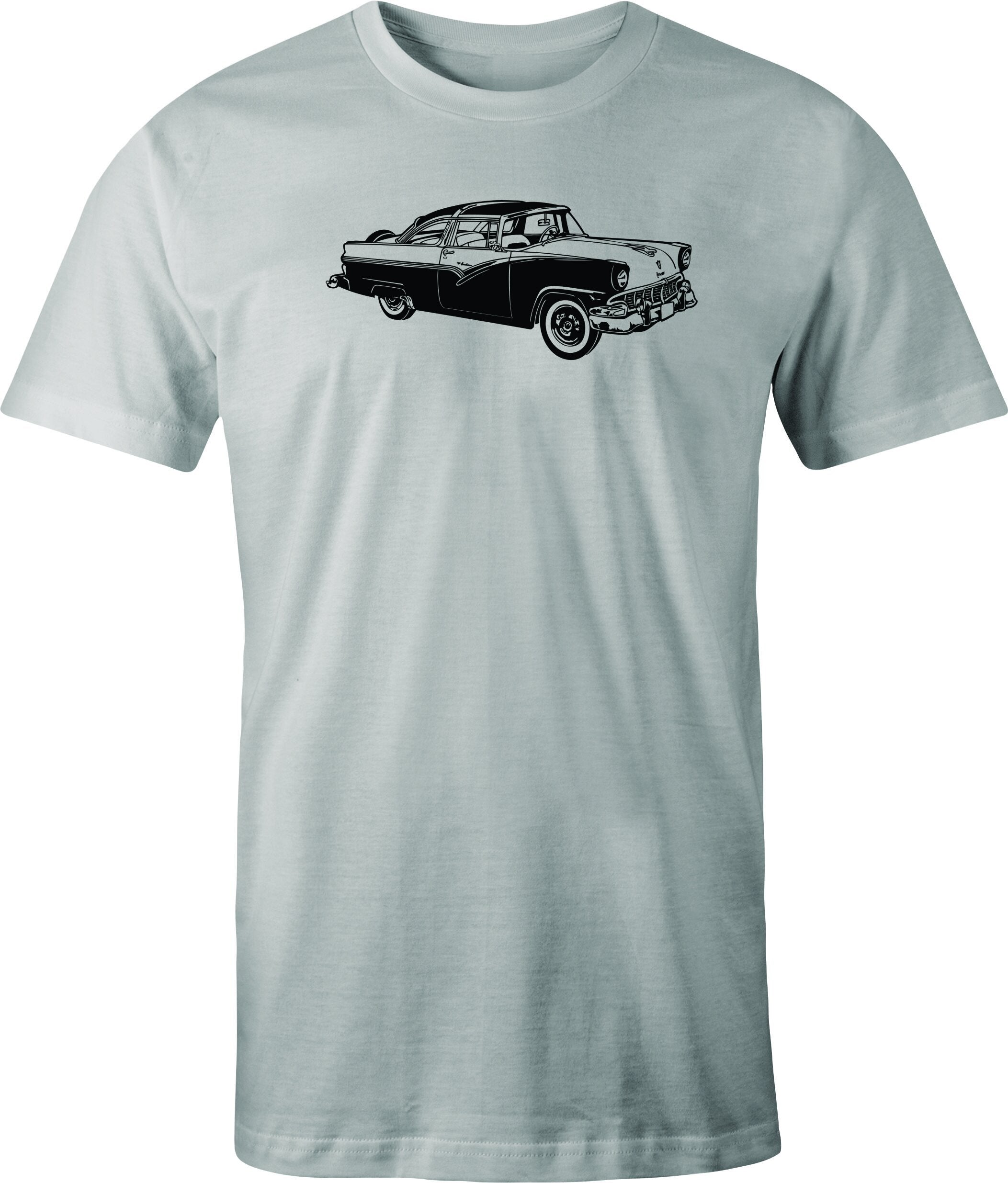 Vintage 55 Ford Victoria Printed Men's  shirt.  Classic 50's Ford. Free Shipping