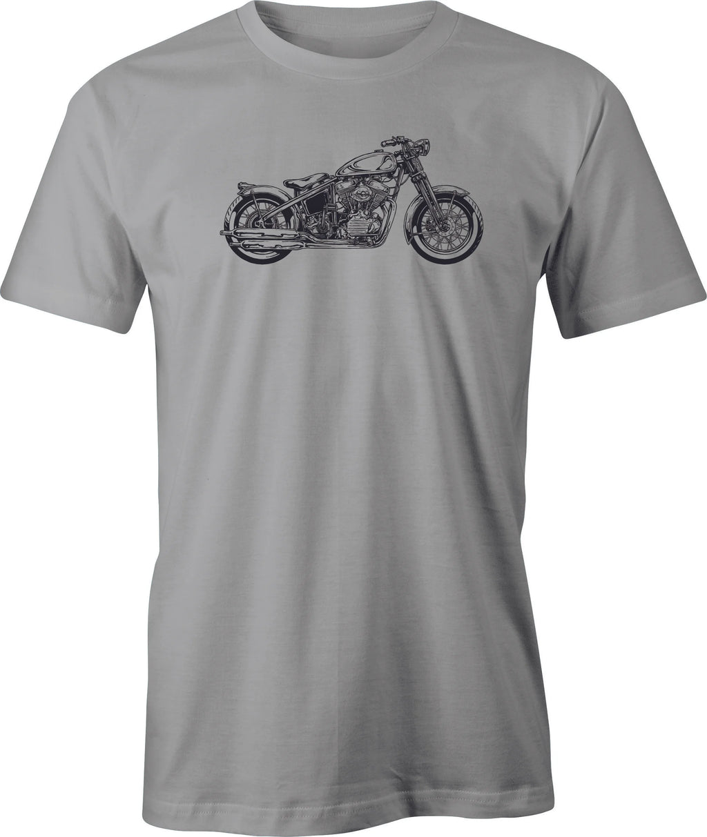 Harley drawing Printed on Men's T shirt.  Free Shipping
