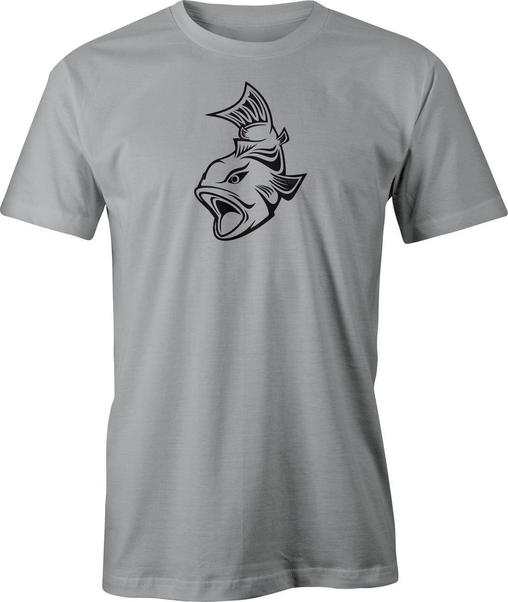 Attack Fish Drawing printed on Men's T shirt