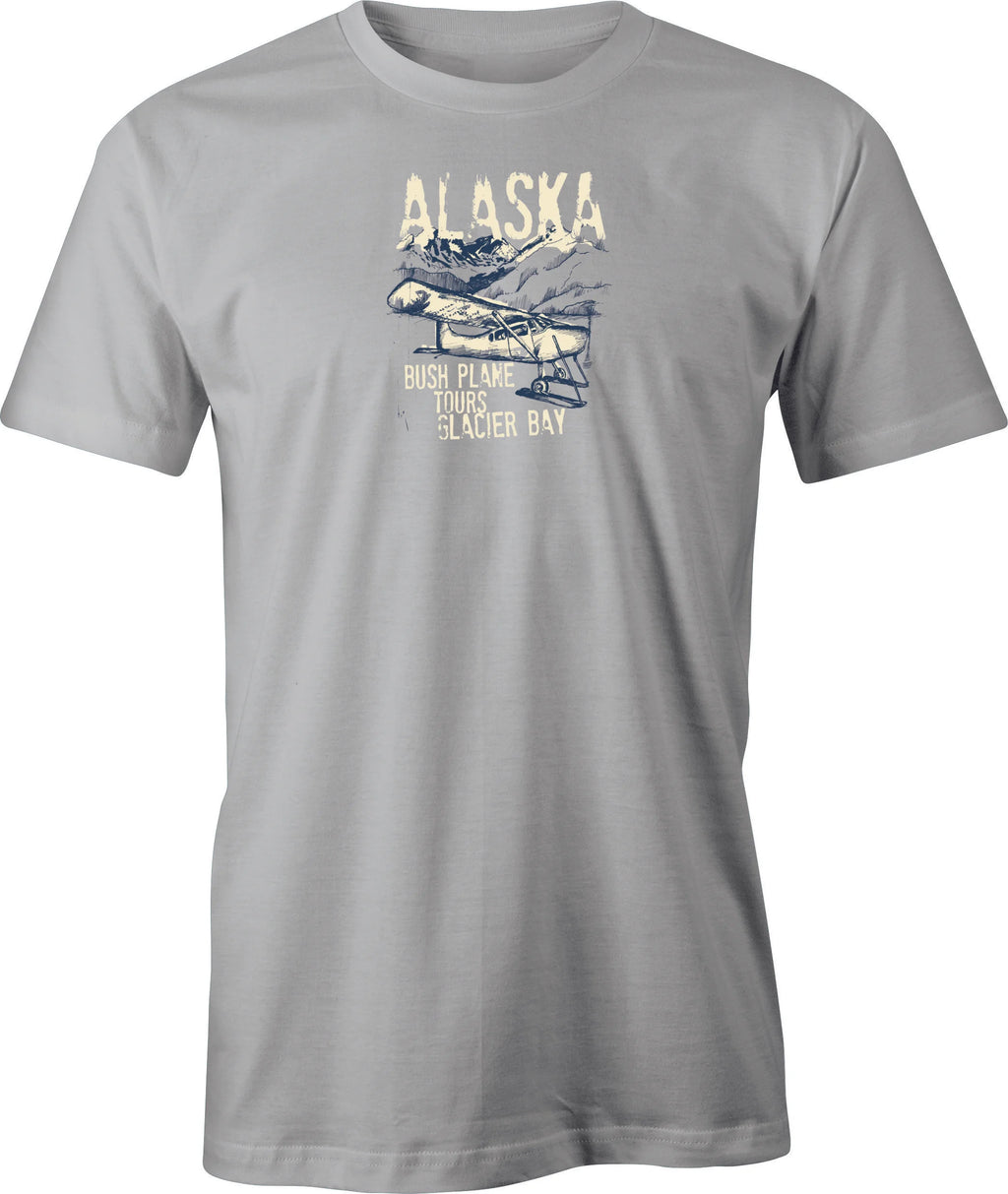 Alaska Bush Plane Drawing printed on T shirt