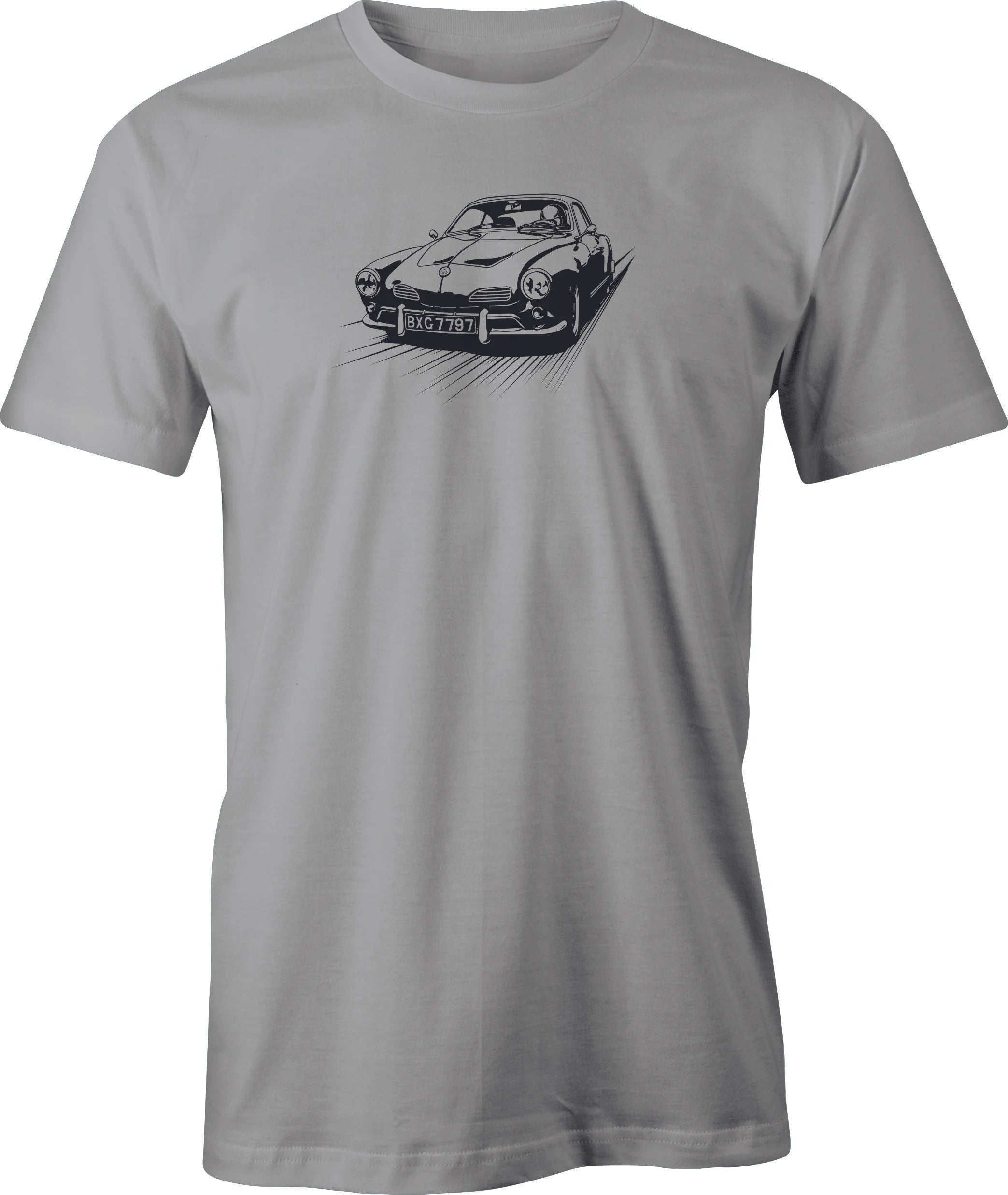 VW Karmen Ghia Racer Drawing printed on Men's T shirt. Free Shipping.