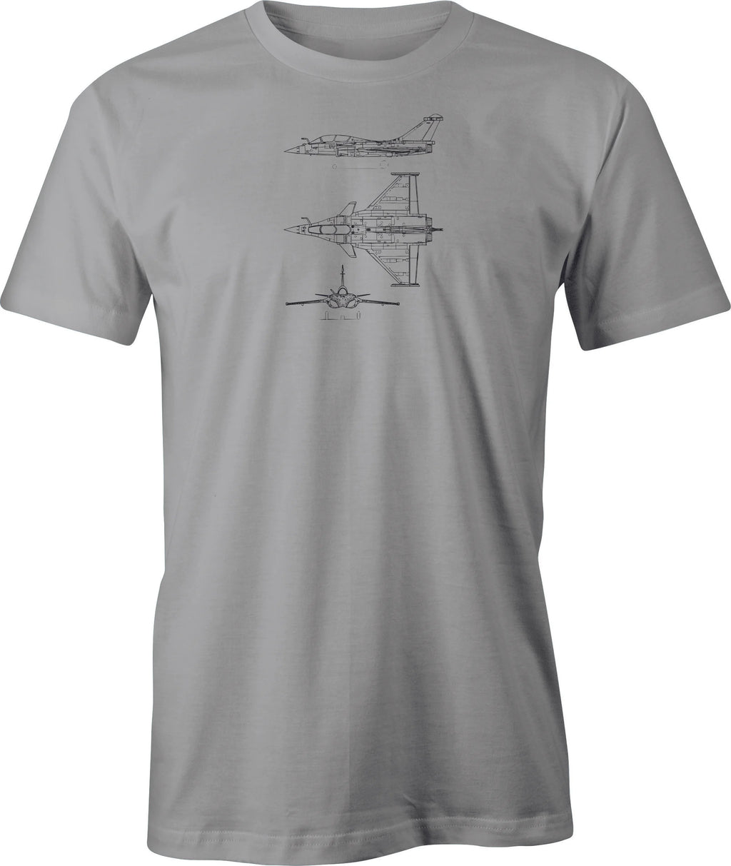Eurofighter Plane Drawing printed on Men's T shirt