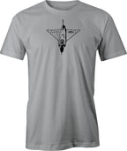 F 106 Delta Dart Line Drawing printed on Men's T shirt