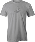 Swimming Trout drawing printed on Men's T shirt