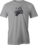 Harley Rear View Drawing printed on T shirt