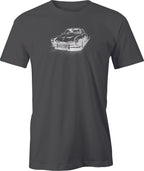 VW Karmen Ghia Racer Drawing printed on Men's T shirt. Free Shipping.