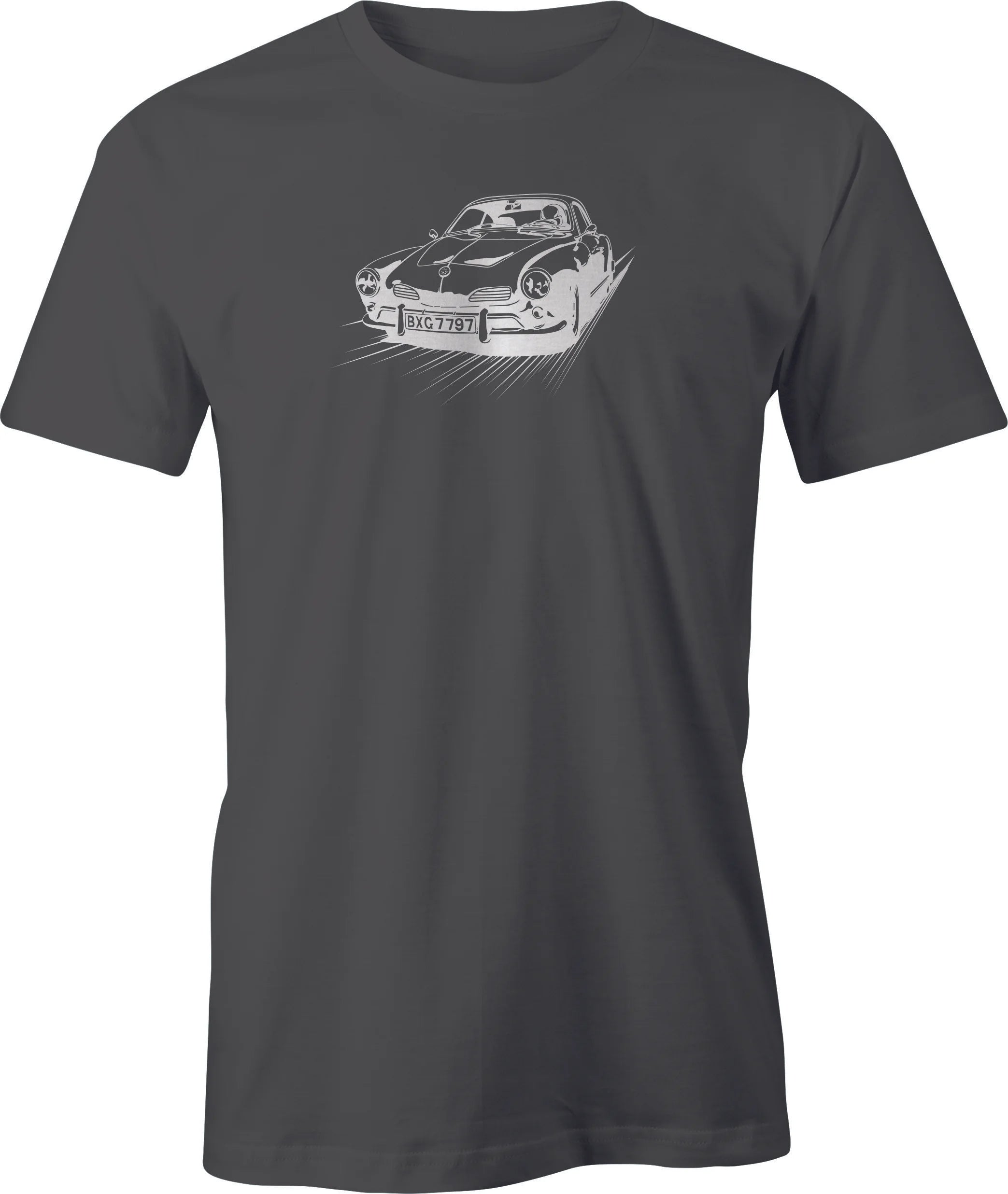 VW Karmen Ghia Racer Drawing printed on Men's T shirt. Free Shipping.