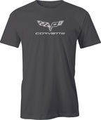 C6 Corvette Blacked out Logo printed Men's T shirt.