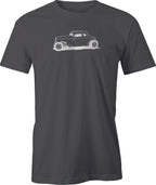Hot Rod Roadster Drawing printed on Men's T shirt.  Free Shipping